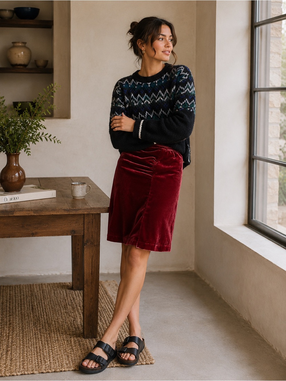 Anthropologie Montie Velvet Mini Skirt Size 2